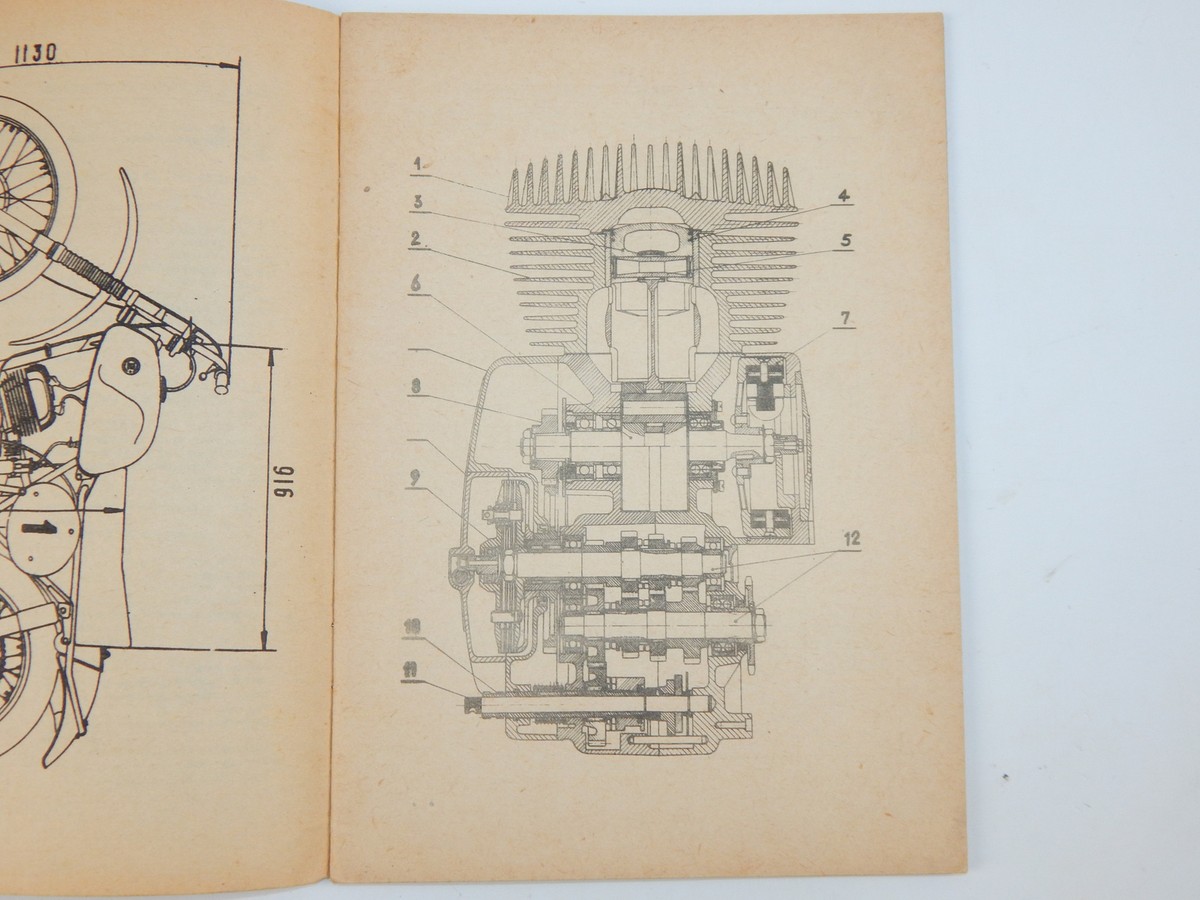 ORIGINAL 1968-69 CZ 250 360 MOTOCROSS SPECIFICATION OPERATOR