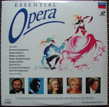 Essential OPERA 12 Highlights Domingo PAVAROTTI LEVINE FRENI NUCCI Laserdisc NEW