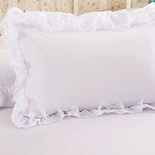 2X Kissenbezug Spitze Rüschen Kissenbezüge Heim Zimmer Bett Dekor 48X74cm Gift - Bild 3 von 19