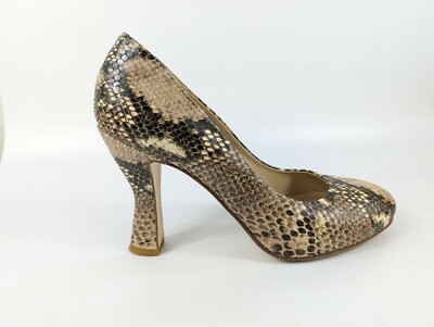 Hobbs London All Leather Snakeprint High Heel Schuhe UK 5 EU 38