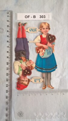 OF-B303 M: Hänsel und Gretel,  31769 L&B / LuB , Scraps Glanzbilder Prägedruck