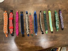 Handmade Power Cord Bracelets Craft Gift Survival Camping Friendship Lot Of 12