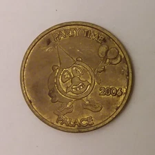 Party Time Palace Arcade Des Plaines, IL 2006 Game Token 24mm