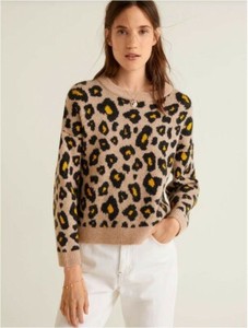leopard pullover damen
