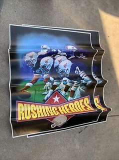 Damaged Konami Rushing Heroes 2 Sticker Set arcade game part Igar