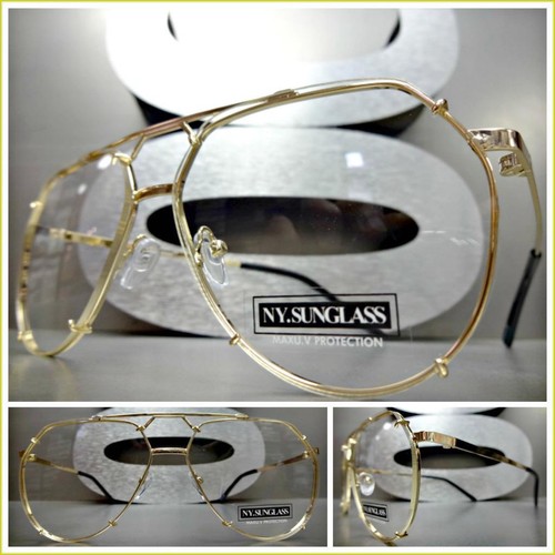Gold Rimless Glasses Faux Wood Classy Retro Style Eyeglasses - Rimless Gold Frame With Faux Wood Temples, Clear Lens (Fashion, Non-RX) Retro Rimless - Foto 8