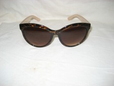 Women's Black/Brown Animal Print Fashion Sunglasses Clear Pink Stems