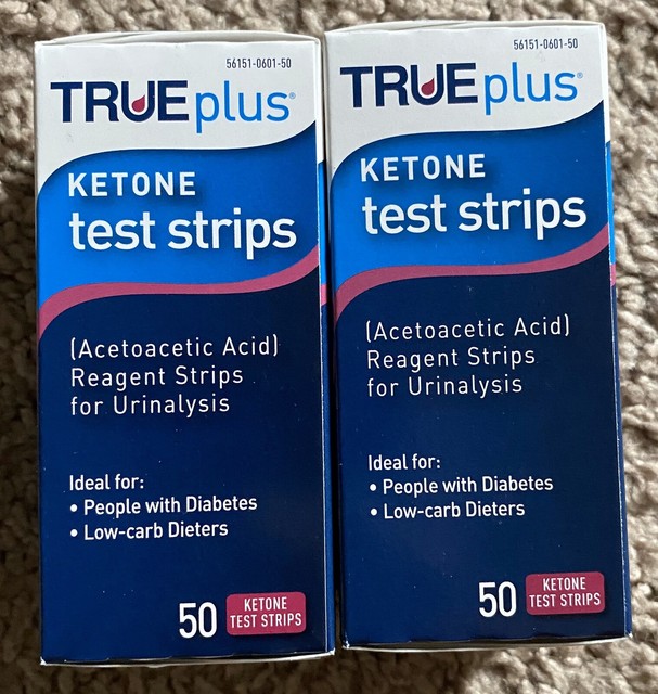 2True Plus Ketone Test Strips for Urinalysis,50 Test Strips Each Exp