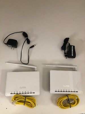 Lot of 2 ZyXEL NBG-416N Wireless N Router