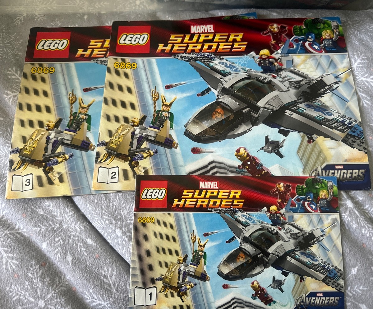 LEGO Marvel Super Heroes 6869: Avengers Quinjet Aerial Battle No Box Or  Figures