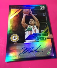 Donruss Signature Series Auto Malcolm Brogdon Pacers Purple Refractor 2019 2020