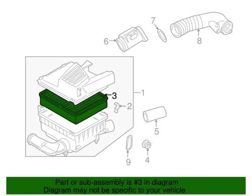 Filtro de aire original Volkswagen 1993-2002 descapotable Golf Jetta 1H0-129-620 Foto 2 de 4