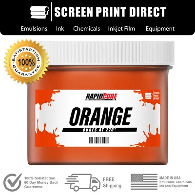 ECOTEX® SCREEN PRINT DIRECT™ RAPID CURE Orange - Screen Printing Plastisol Ink - Low Temp Cure 270F - All Sizes