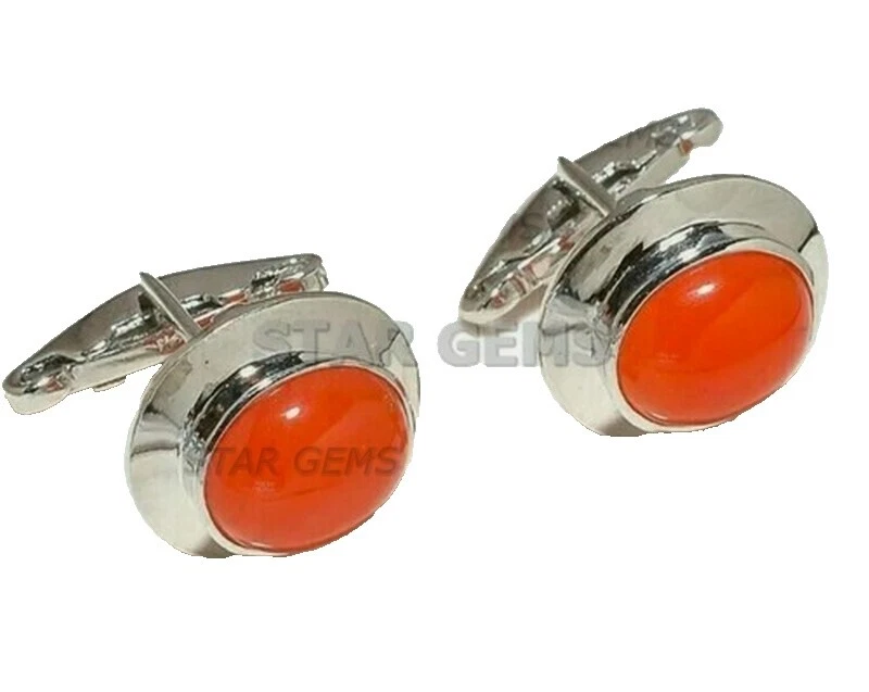 Gemelos Piedra Cornalina para hombres