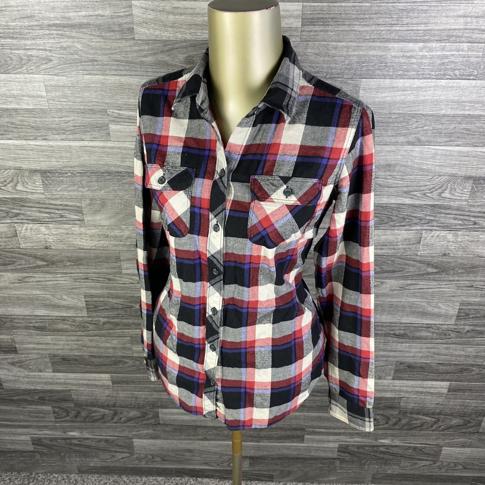 EDDIE BAUER Button Down Collared Multi Color Plai… - image 2