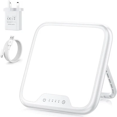 VTHW SAD Lamp 10,000 Lux, Daylight Lamp with Memory Function & 4 Timer Settings, Step