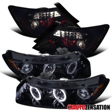 Fit 06-11 Civic 2dr Glossy Black Halo Led Projector Headlightstail Lamp