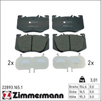 Zimmermann 22893.165.1 Bremsbelagsatz FüR Mercedes Benz CLA A Klasse GLA GLB