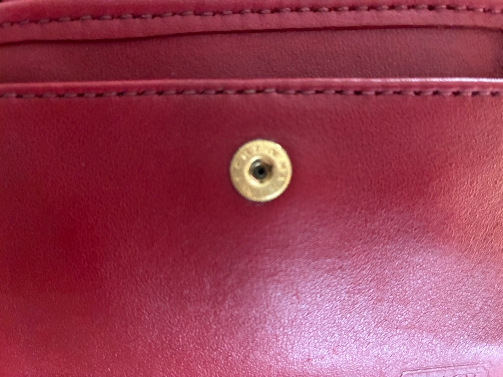 COACH VINTAGE RED LEATHER MULTI FUNCTION PURSE WA… - image 9