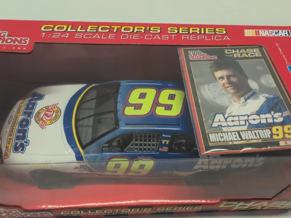 Michael Waltrip #99 Aaron’s 2002 Champions Chase The Race réplica fundida a presión 1:24 Foto 4 de 4