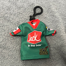 Jack in the Box Hot Ones  Jack 75  Mini Jersey Fabric Keychain Carabiner