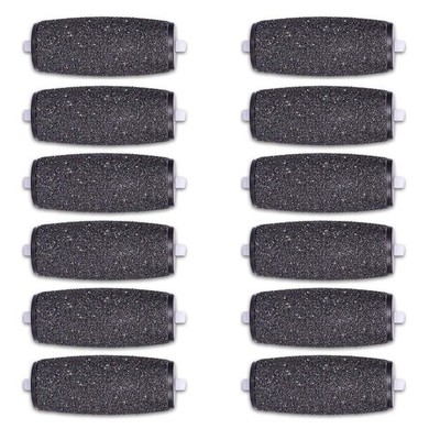 12 Extra Coarse Replacement Roller Refill Heads Compatible with Amope Pedi Re...