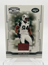 2005 DONRUSS THROWBACK THREADS JOHN ABRAHAM 187/275 PATCH NO. 102 JETS