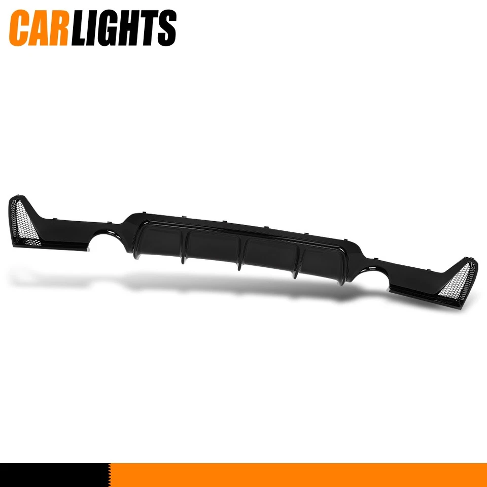 Fits 2014-2020 BMW F32 F33 F36 428i 435i M Sport Glossy Black Rear Diffuser Lip Foto 2 de 4