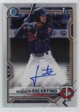 2021 Bowman Chrome Prospect Refractor /499 Gilberto Celestino #CPA-GC Auto 11p9