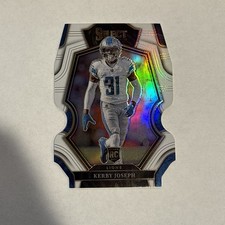 2022 Panini Select Premier Level White Prizm Die-Cut /49 Kerby Joseph Rookie RC
