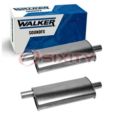2 pc Walker SoundFX Exhaust Mufflers for 1965-1967 Ford Custom 500 5.8L 6.4L zz