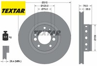 2X Bremsscheibe Textar 92070900 2 Bremsscheiben Vorderachse Vorne FüR BMW