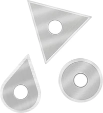 3Pcs Carbide Paint Scraper Blades Tungsten Steel Round, Triangular and Drop Shap