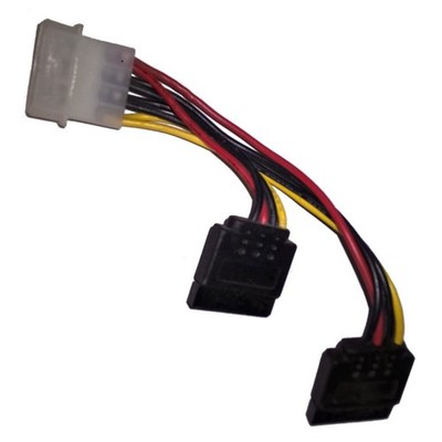 Kabel Doubler Molex Stecker Auf 2x SATA 13/6cm Netzteil