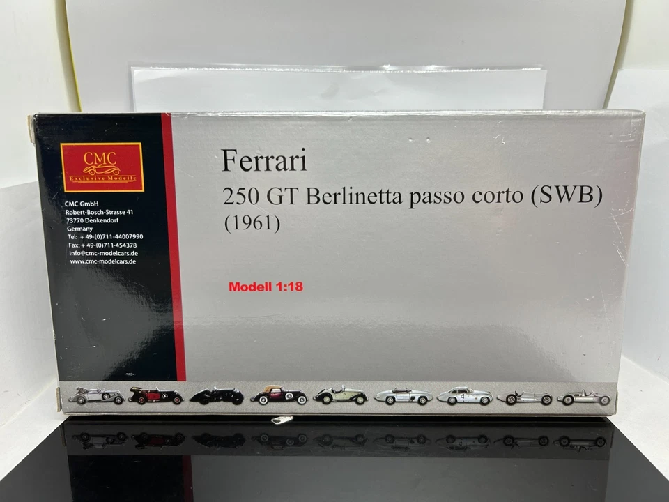 * CMC M-046 1961 FERRARI 250GT BERLINETTA PASSO CORTO SWB RED 1:18 SCALE * - Image 2 of 4