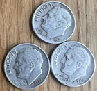 Silver Dimes Roosevelt 90% (1946-1964) Lot Of 3 U.S Mint C