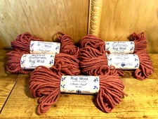Lot of 5 Bernat Craftsman Tapestry Wool Rug Yarn 1 Oz. Skeins, Ochre # 3171, NEW