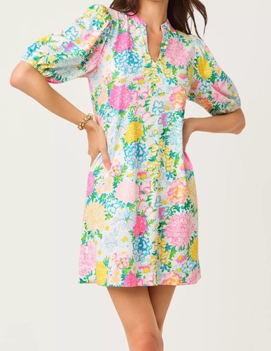 NEW Lilly Pulitzer Carey Dress Multi Lilly Garden Floral-Medium  NWT $128