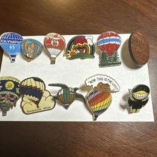 Lot of 11 Vintage Albuquerque Hot Air Balloon Enamel Lapel Pins Very Rare B19