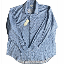 Nwt Bogosse patterned men  s button down shirt