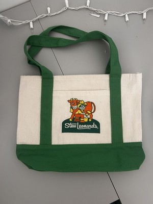 Stew Leonard s Embroidered Canvas Mini Tote Bag Green