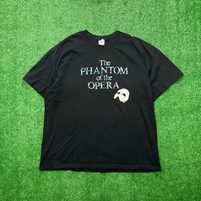 Vintage The Phantom of the Opera Black Mask Tee Sz. Large