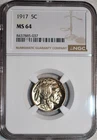 NGC MS-64 1917-P Buffalo Nickel, Superbly Struck w/ Radiant Mint Luster!