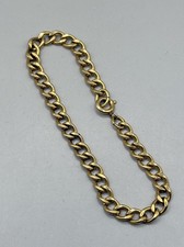 VTG 1/20 12k Yellow Gold Filled Curb Chain Cuban Link Bracelet 7 6mm