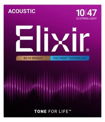 ELIXIR 11150 Polyweb Cordes De Guitare Acoustique 10-47 - Photo 1/3