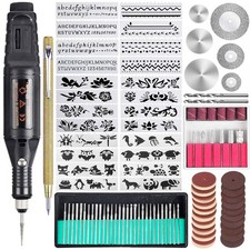108 Pcs Engraving Tool Kit, Multi-Functional Electric Corded Micro Engraver E...
