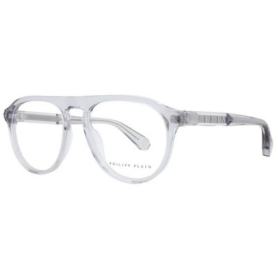 NEW PHILIPP PLEIN VPP016M 06A7 TRANSPARENT GREY AUTHENTIC EYEGLASSES 54-18-145
