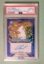 2021 Prizm Jazz Chisholm Auto Rookie #19/49  #RAJZ - BLUE DONUT CIRCLES - PSA 8
