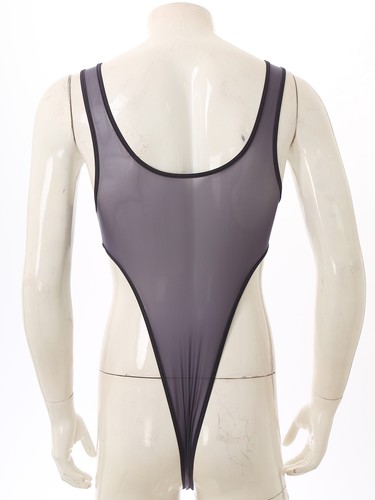 Sexy Ropa de club nocturno Body Ropa de dormir Leotardo Calzoncillos Tanga Sin mangas Brillante para hombre - Imagen 42 de 69