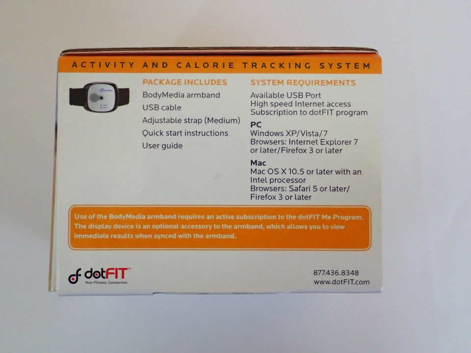Brazalete Exerspy BodyMedia Sistema de Seguimiento de Actividad y Calorías Nuevo en Caja Foto 2 de 4